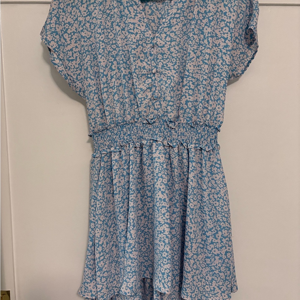 Sienna Sky Blue and Pink Floral Dress
